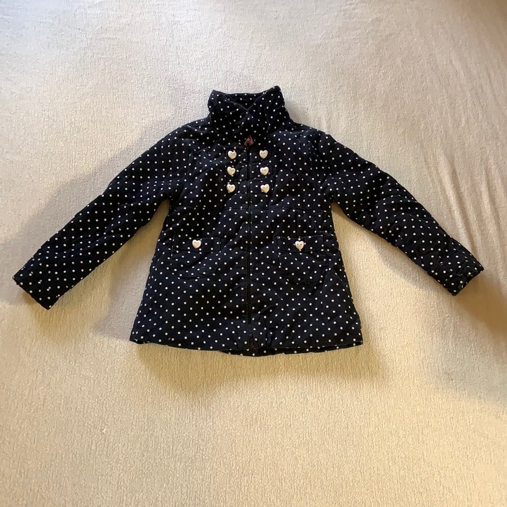 Girls blue, white, and pink corduroy jacket. Size 6x.